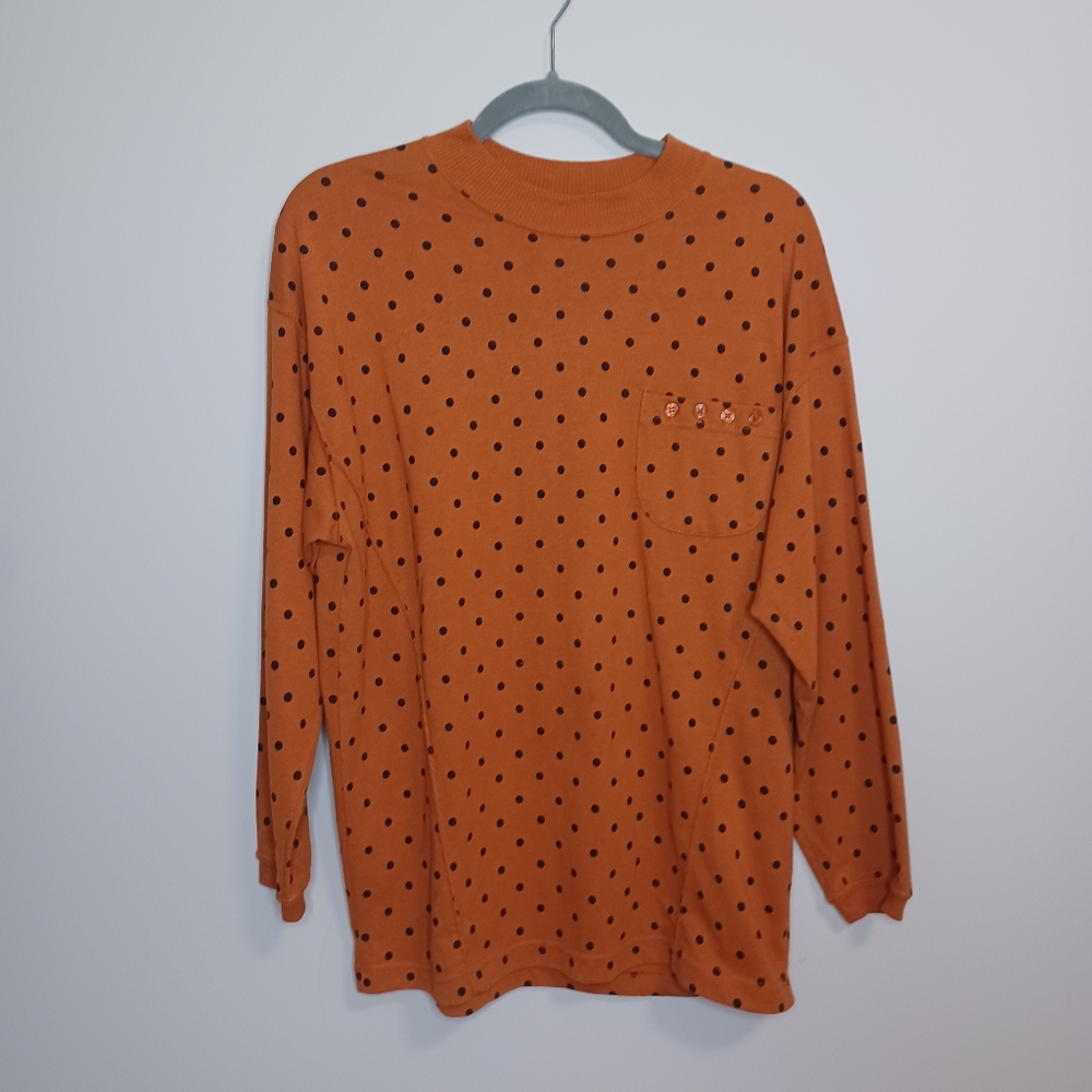 80s Vintage Polka Dot Top